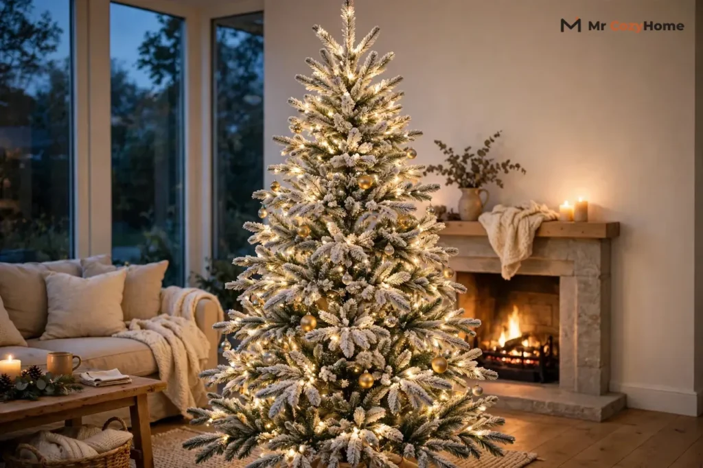 Christmas Trees With Frost: How to Style a Snowy Tree That Glows