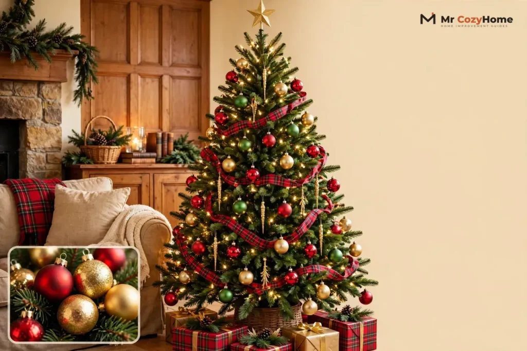 Classic Christmas Tree Decorations: A Timeless Red, Green, and Gold Guide