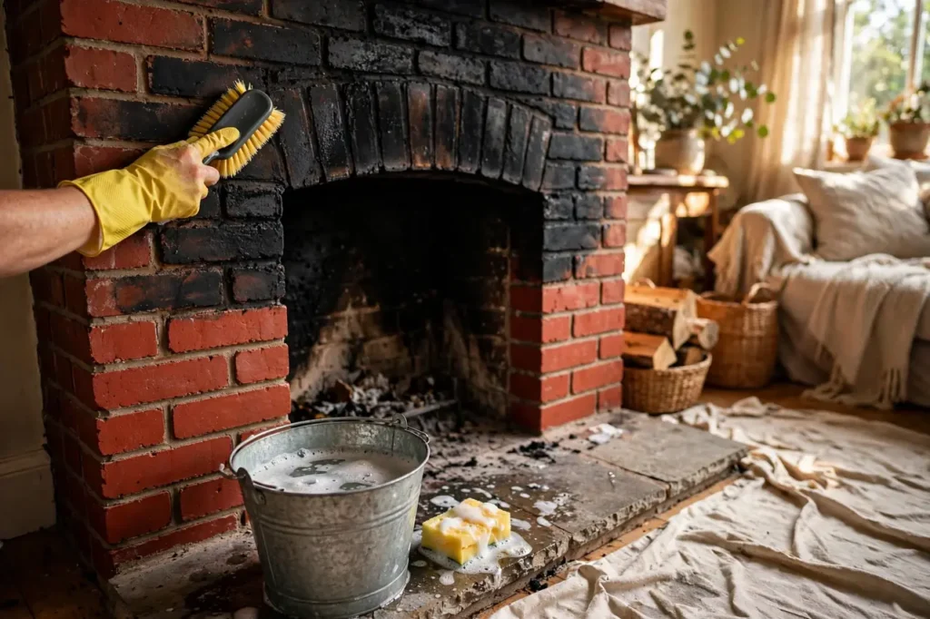 How to Clean a Brick Fireplace Without Damaging the Brick