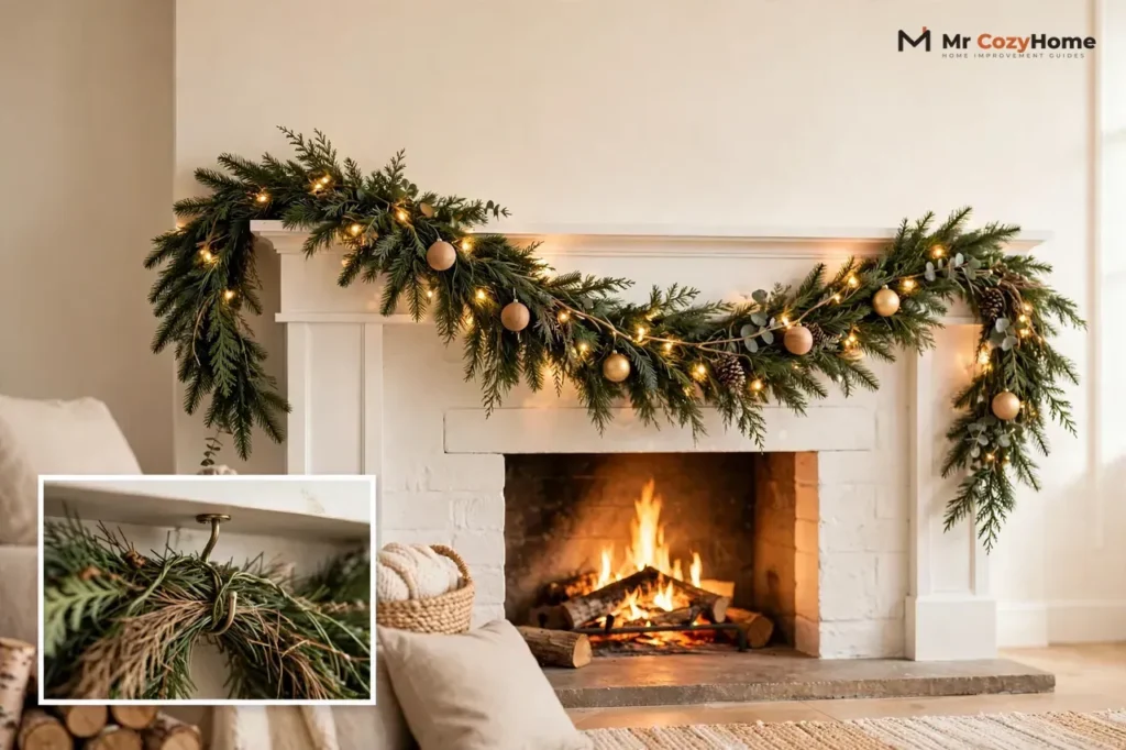 How to Hang Garland: A Simple Guide for Mantels, Doorways, and Entryways