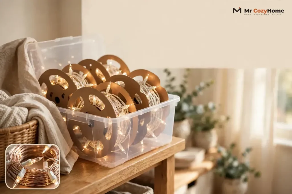 How to Store Christmas Lights Without Tangles Next Year