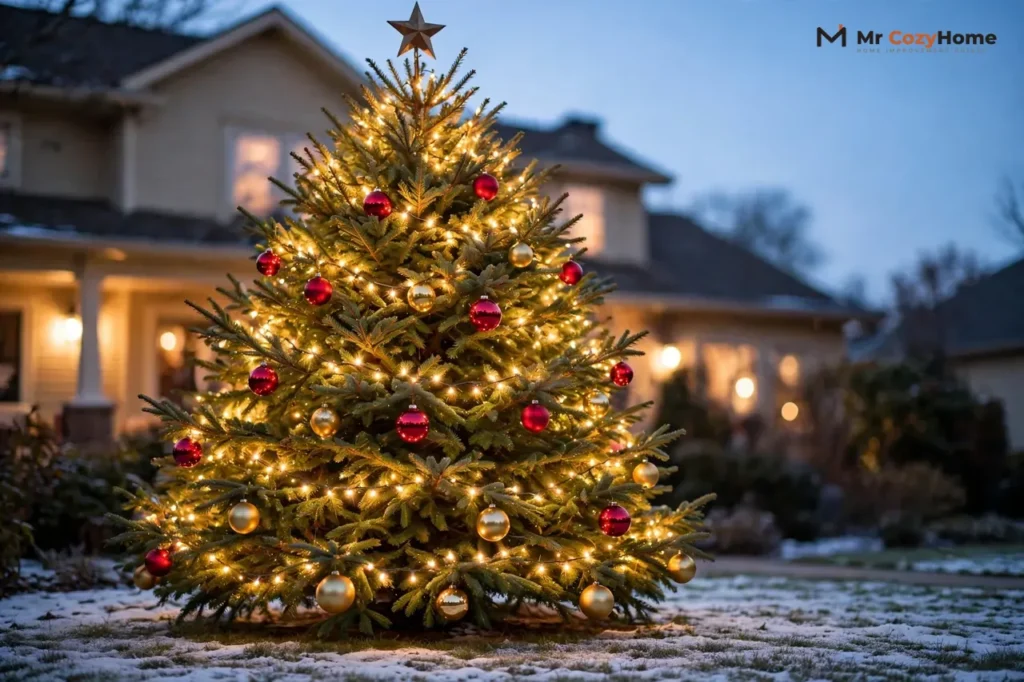 Outdoor Christmas Tree Decorations: How to Dress a Tree That Glows All Season